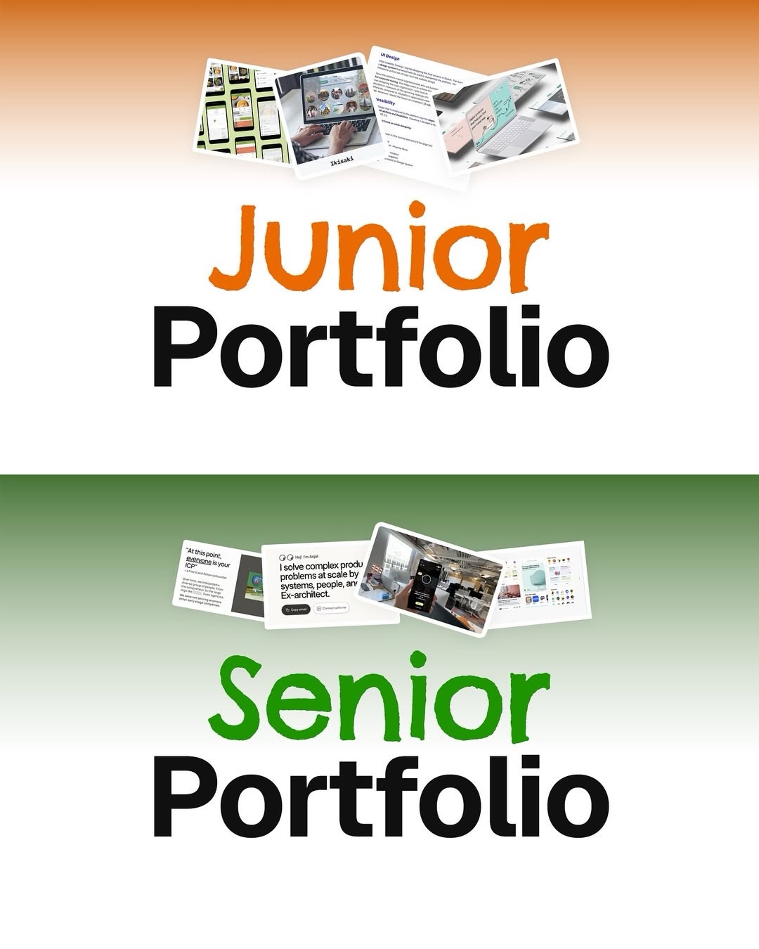 Junior portfolio vs Senior portfolio