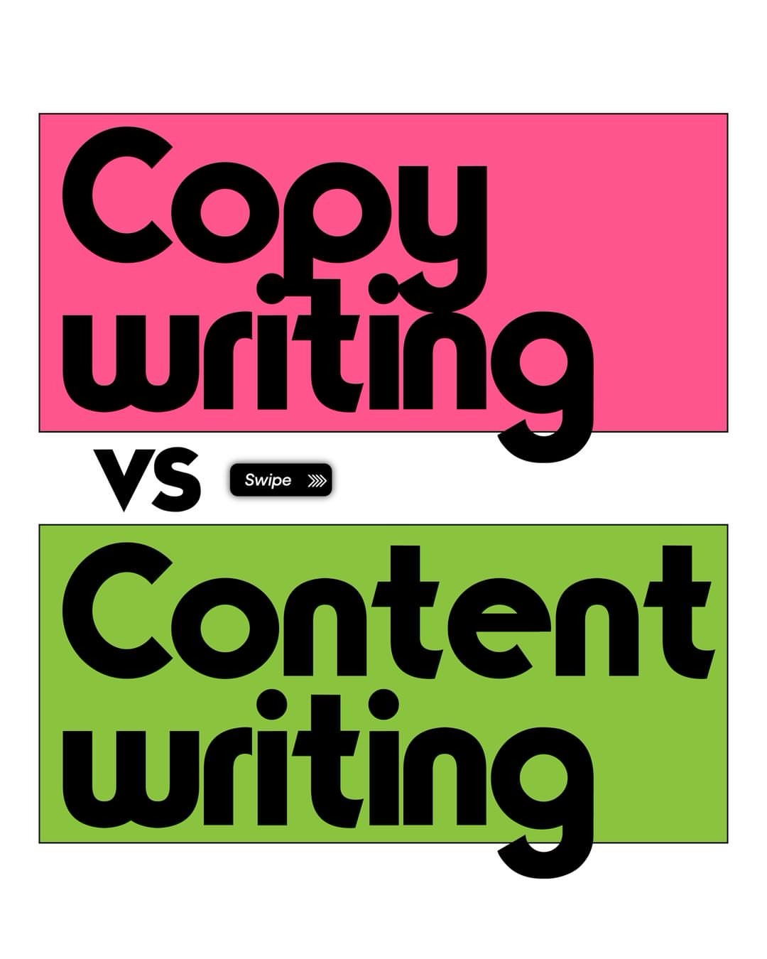 Most people mix up copywriting and content writing 🙈 but they’re not the same