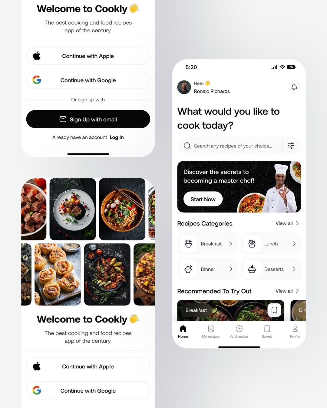 Food Recipe Mobile App Exploration 🪄