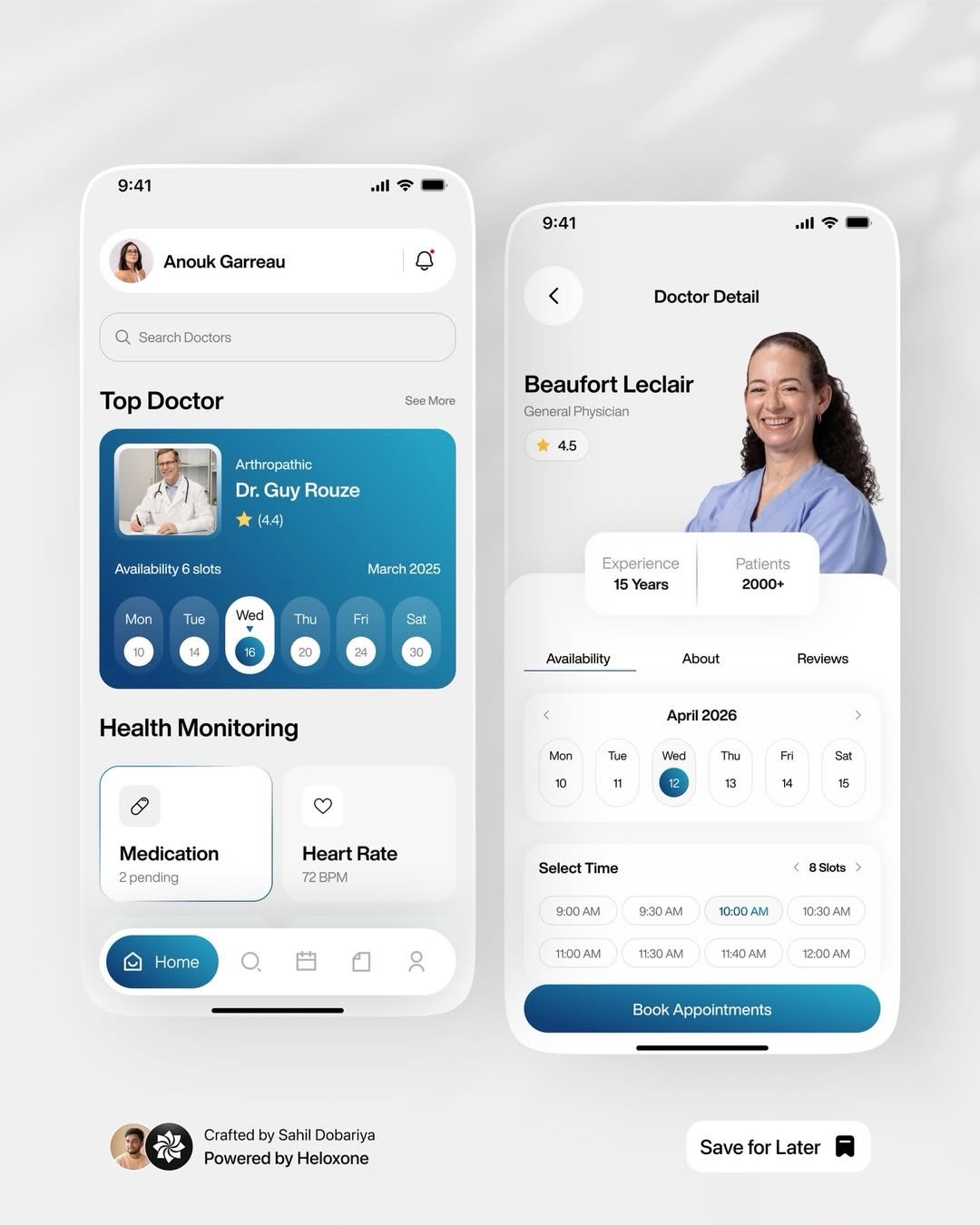 Doctor Booking & Telehealth App ✦ DocEase