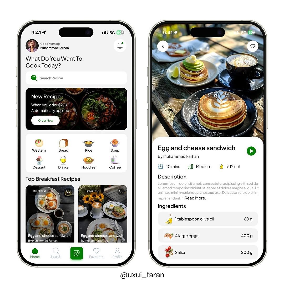 Recipe App UI Concept 🥙