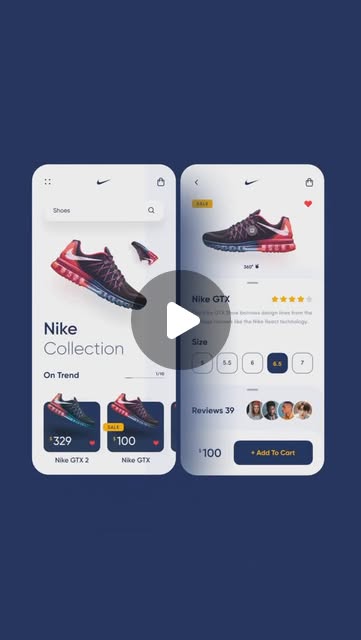 Speed UI design concept for Nike App