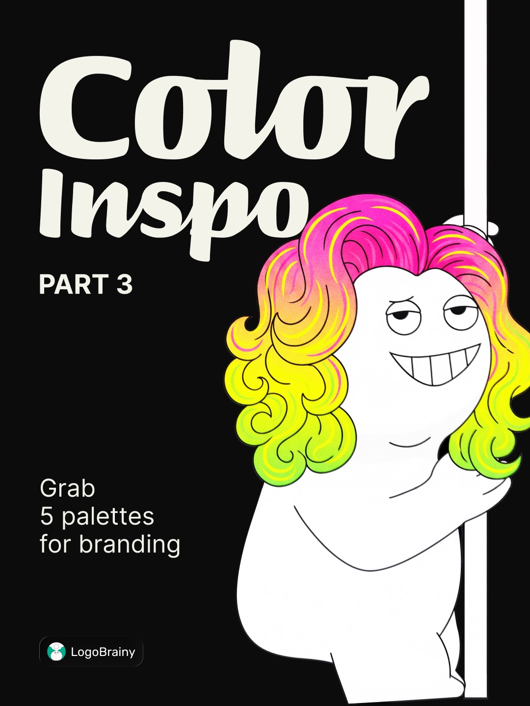 Logo Brainy: 5 colour palettes for branding