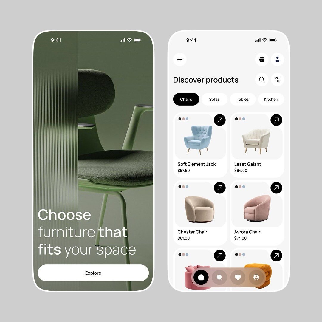 Furniture E-commerce mobile app