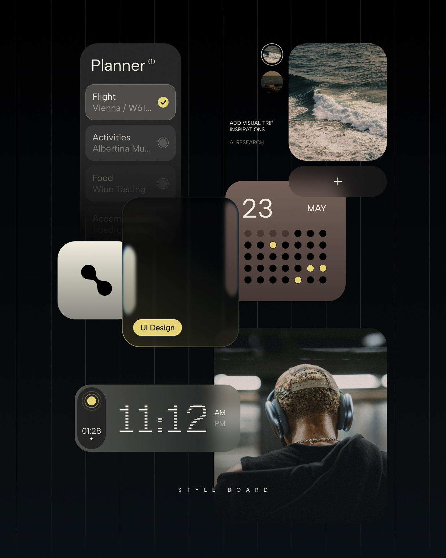 AI Trip Planner: UI Style Board