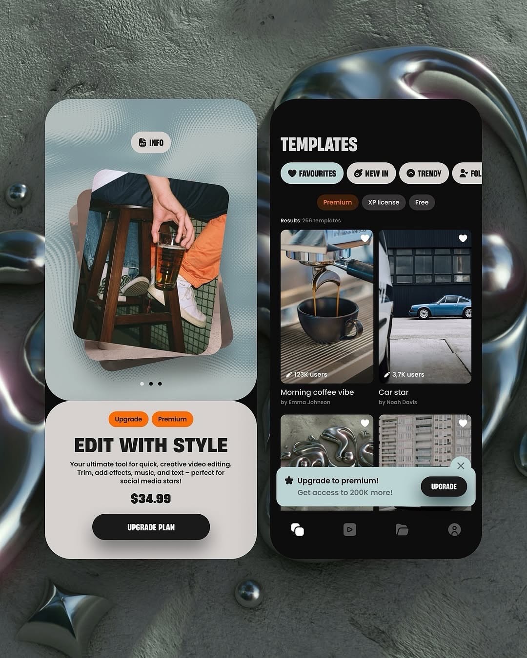 Video editor app design