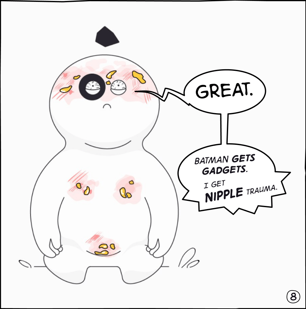 Panel 8, Nipple trauma