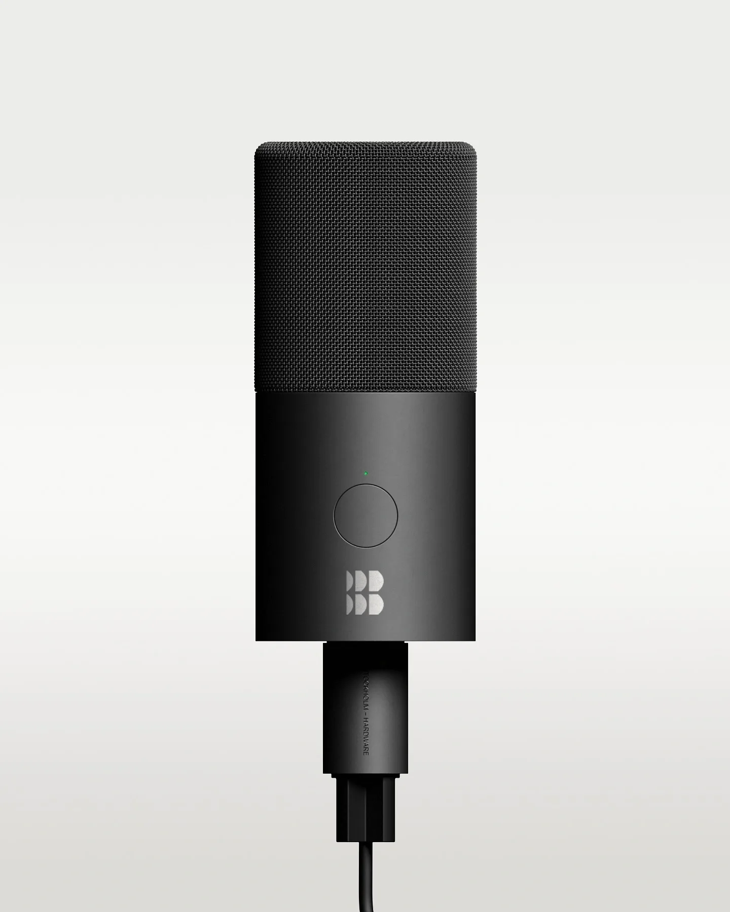 Basis branded microphone: a black studio microphone carrying the Basis mark