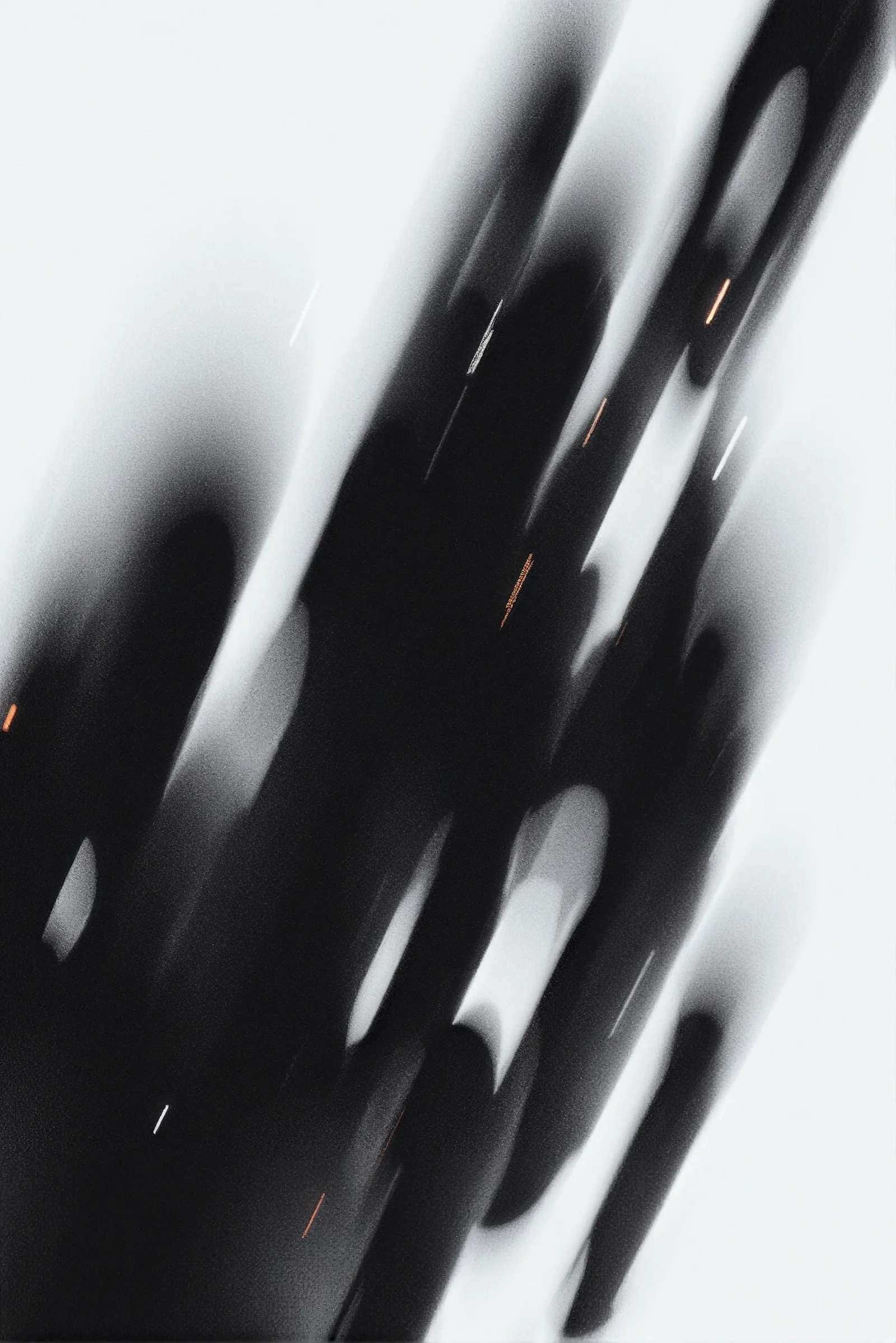 Diagonal streaked black ink blots on off white, source art from the 2025 poster
