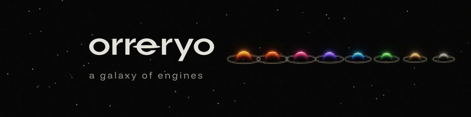 The LinkedIn banner: the wordmark beside a row of the eight engines.
