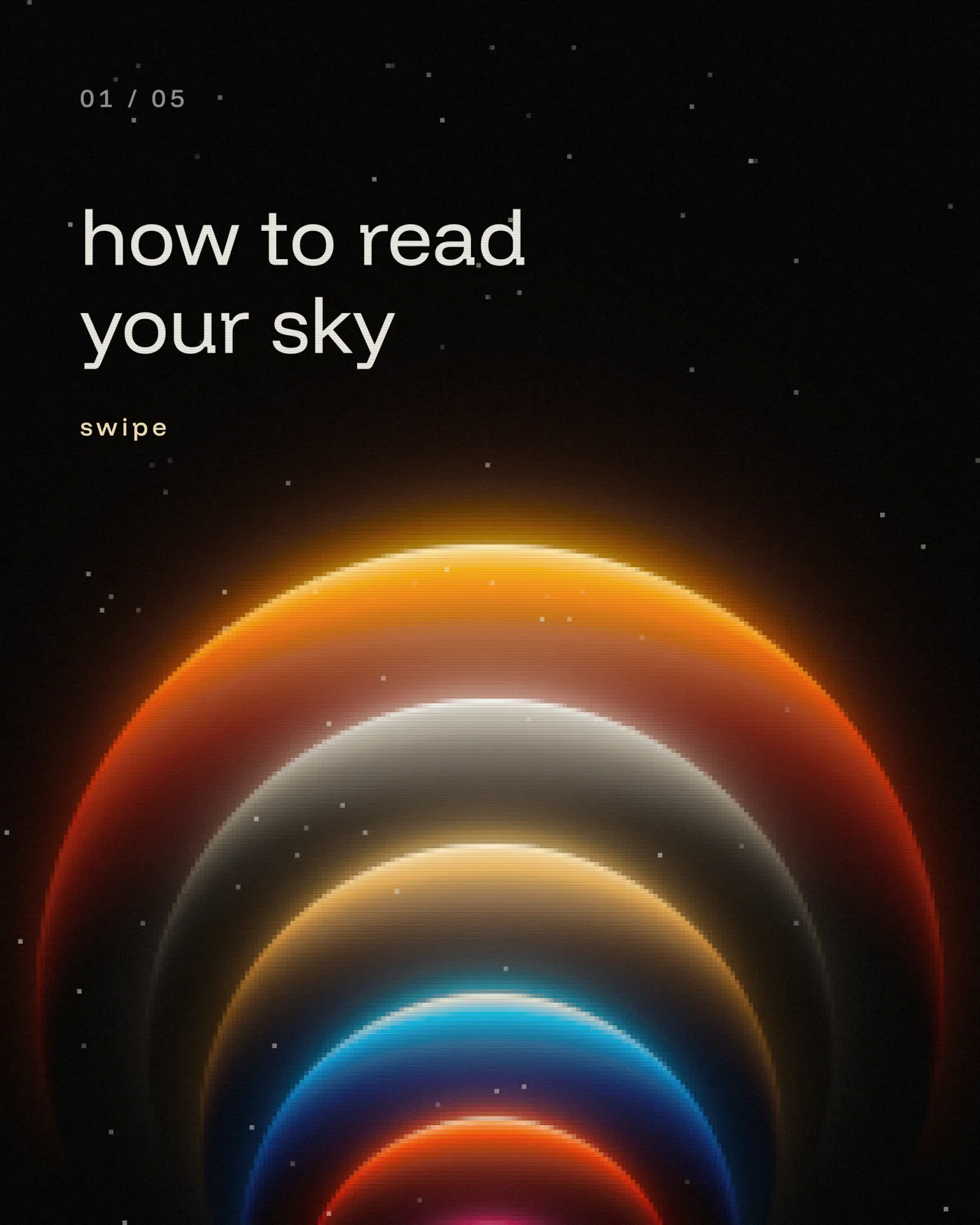 A carousel cover template: how to read your sky, over the nest of worlds.