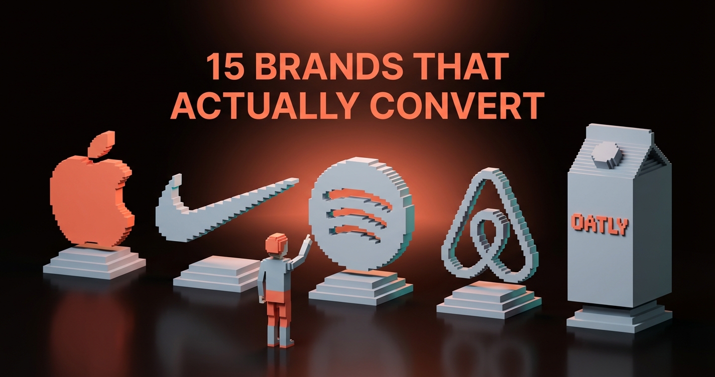 Voxel brand monuments with text 15 BRANDS THAT ACTUALLY CONVERT