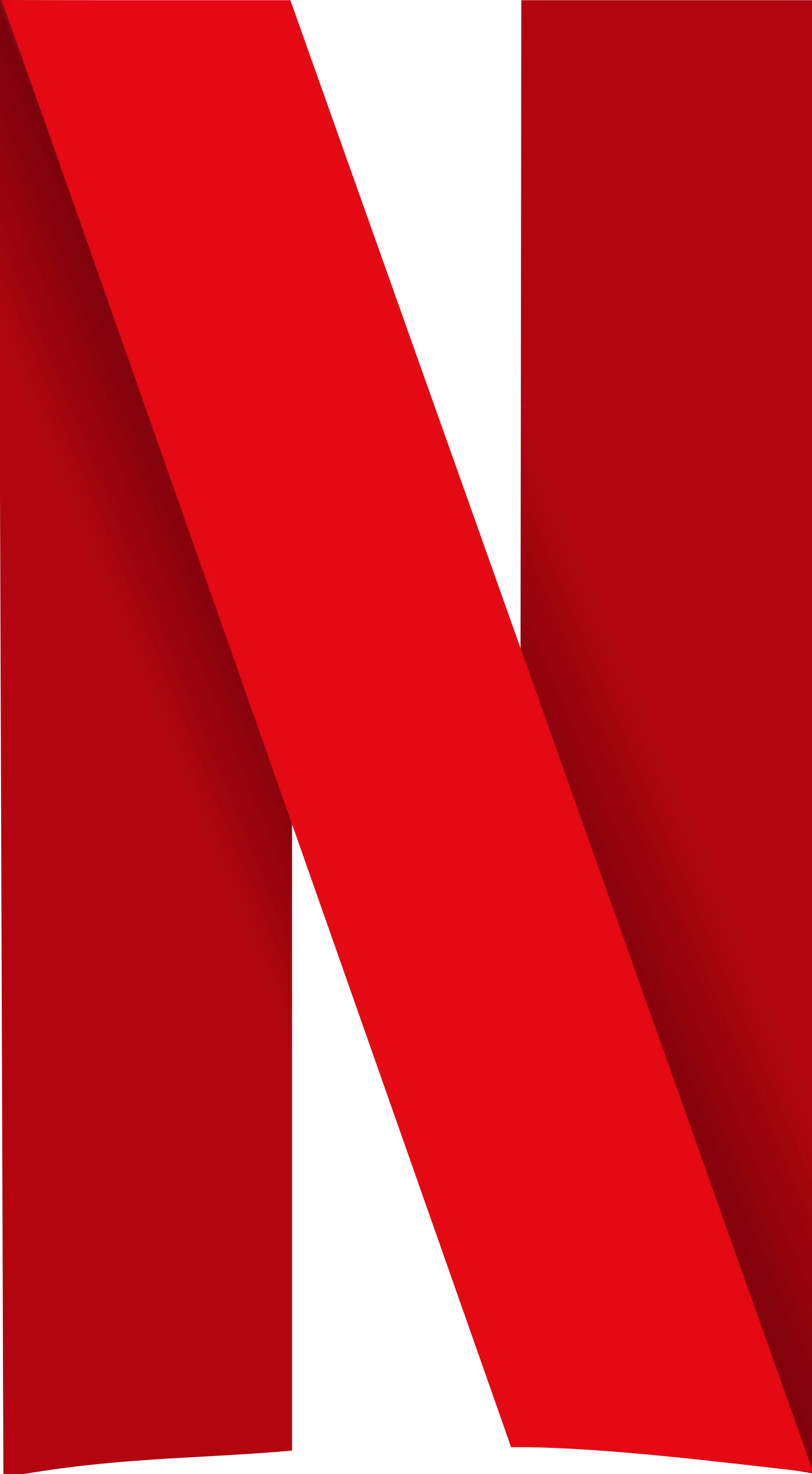 The Netflix N logo in red on black
