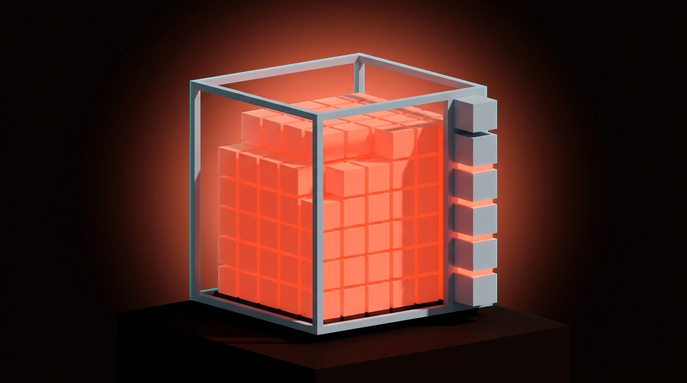 Voxel diagram showing multiple input types stacking to fill a context window.