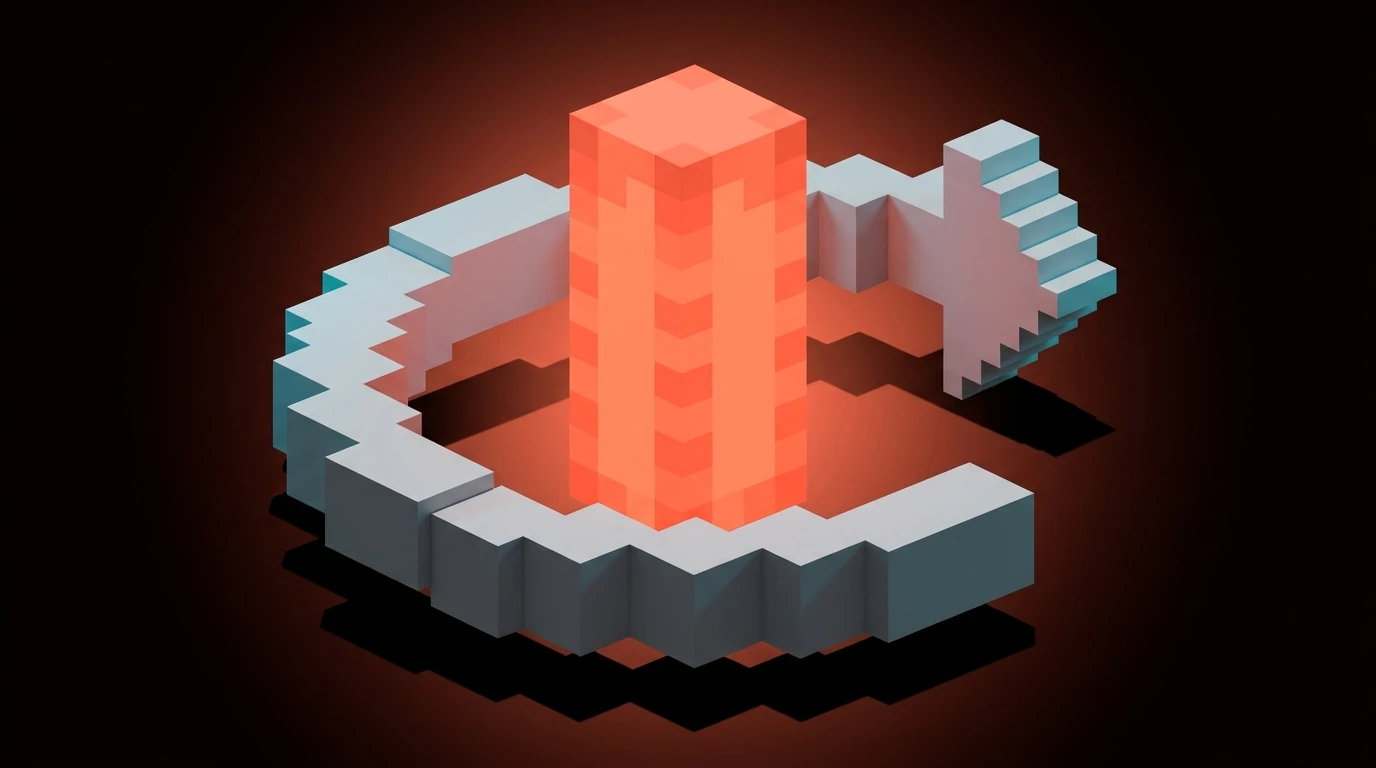 Voxel checkpoint stack showing conversation rollback to an earlier session state.