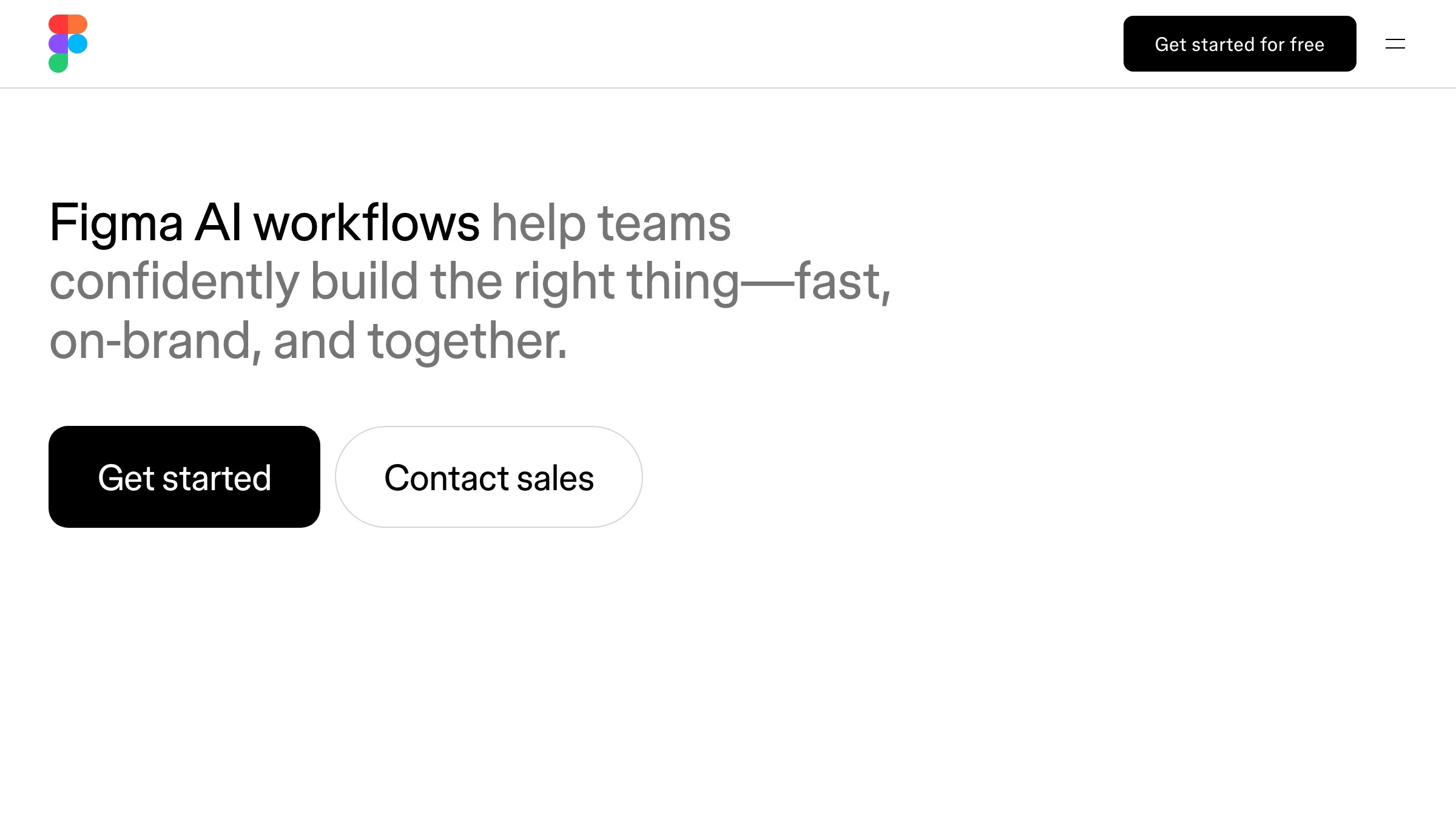 مركز Figma AI على figma.com يعرض Make وFirst Draft وتحديثات وكيل Config 2026.