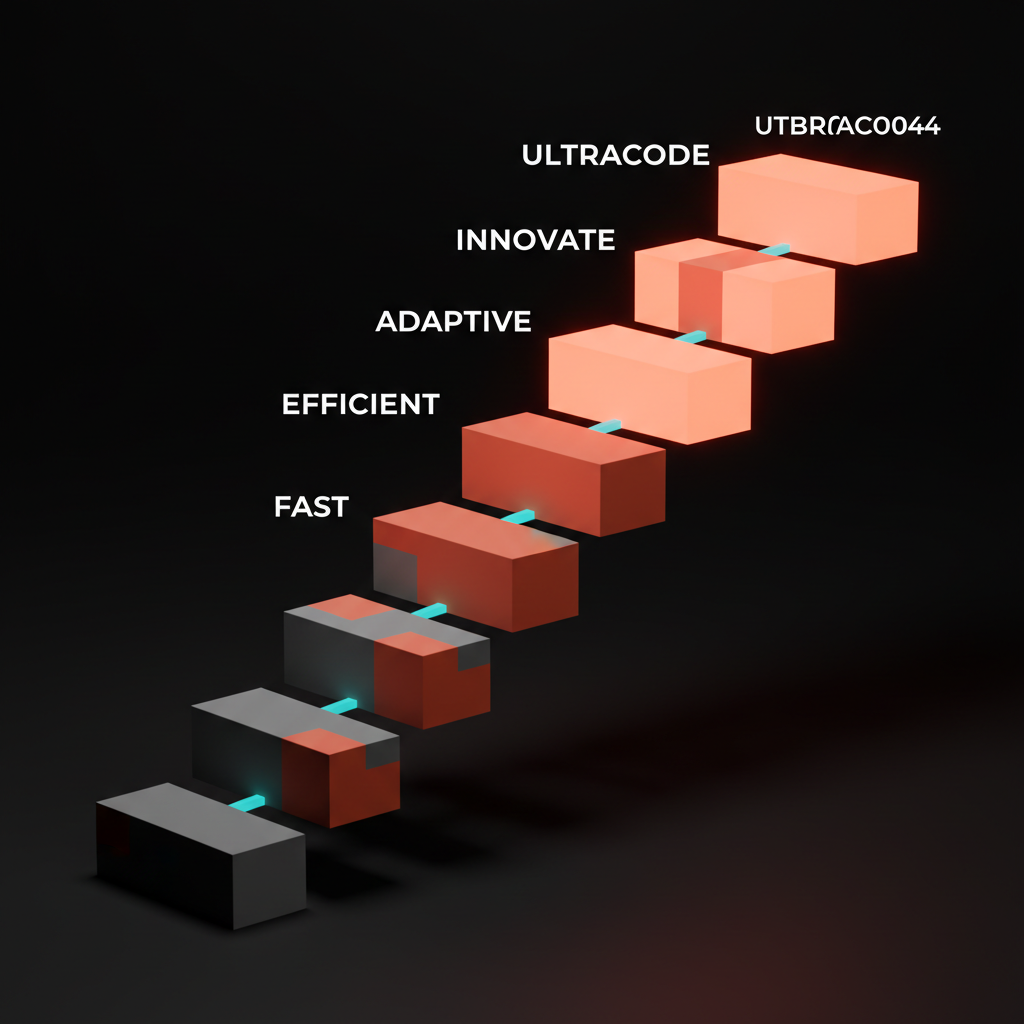 Voxel ladder of effort levels left से right तक rising, base पर fast से top पर ultracode तक।