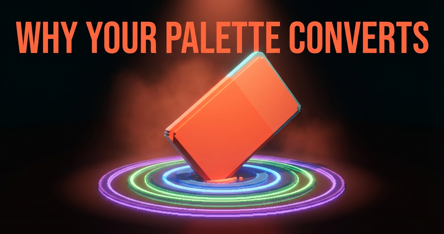 Voxel paint swatch dipping into color rings