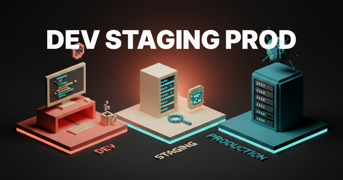 dev staging prod for designers