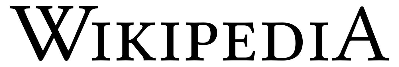 The Wikipedia wordmark in a serif font