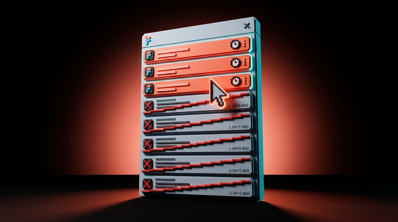 A Figma plugin panel in an audit state with most rows crossed out and a short column of keepers on the right