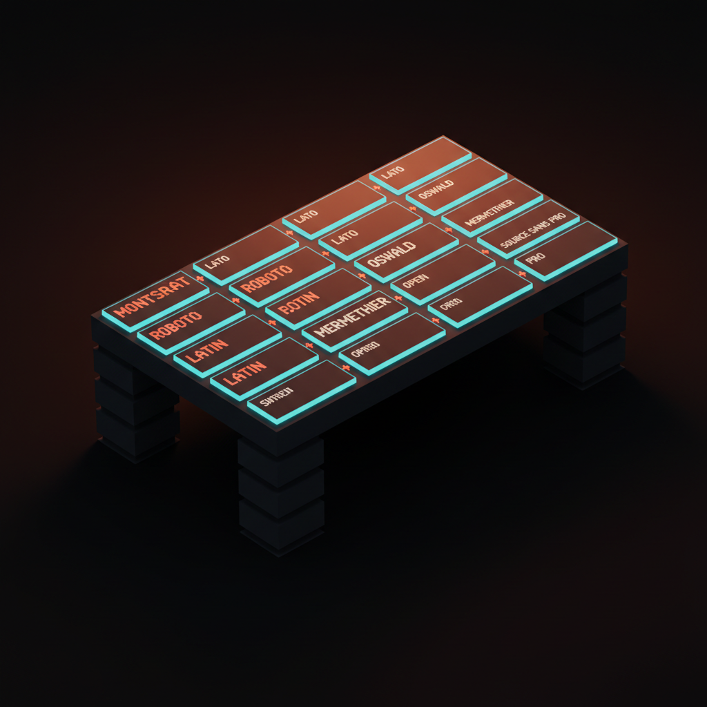 A clean, screenshot-friendly rendering of the twelve pairings table with type samples next to each row