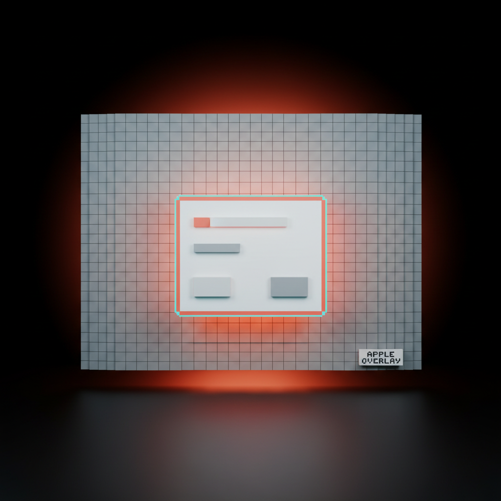 Voxel rendering of an interrupted ring that the eye completes into a full circle