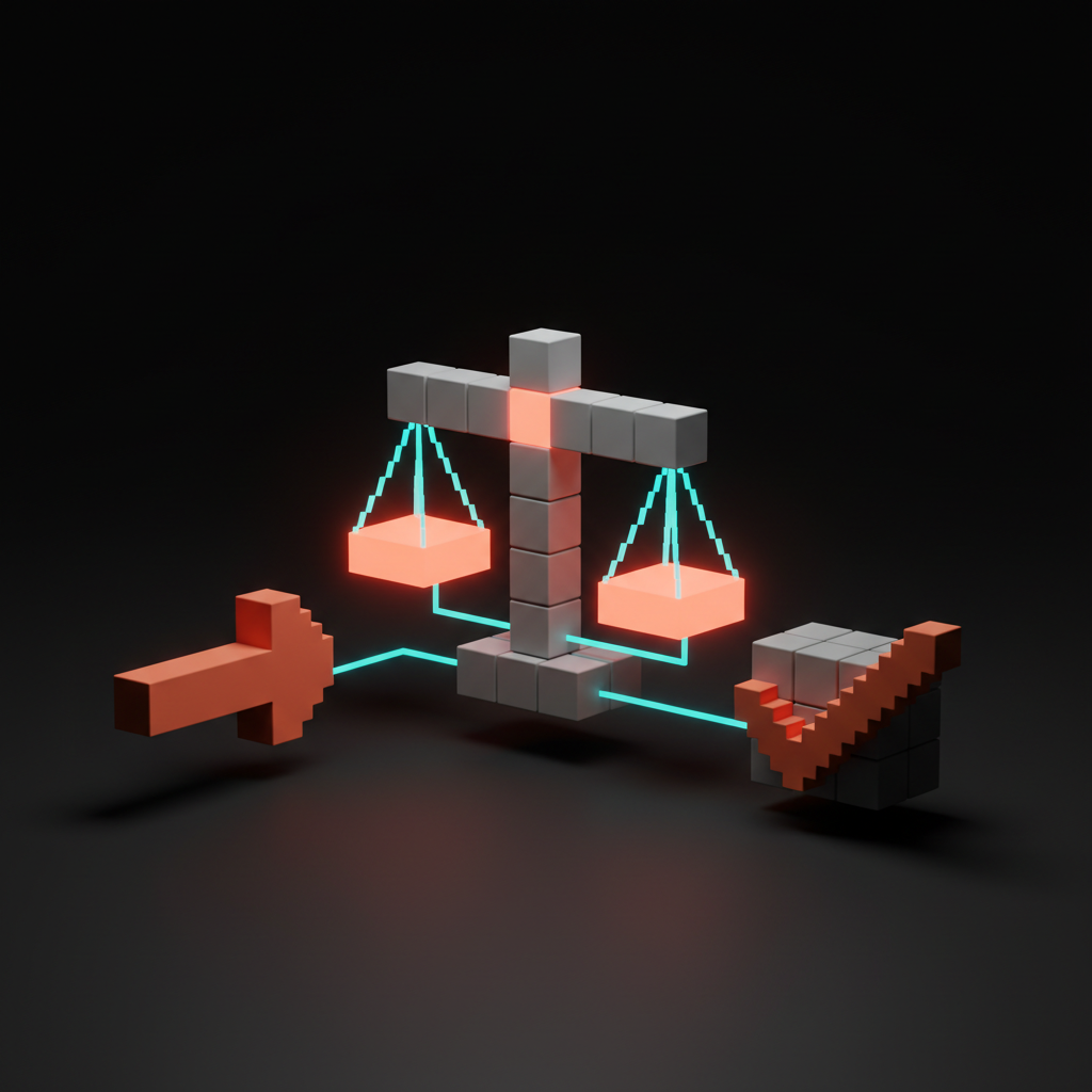 Voxel diagram of the hero pattern decision space across product type and audience awareness.