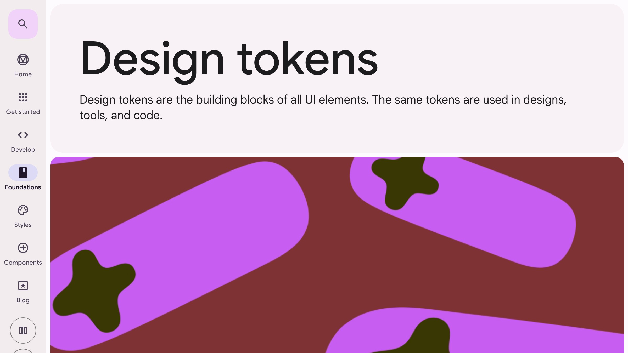 Material Design 3 token overview showing reference, system, and component tier hierarchy