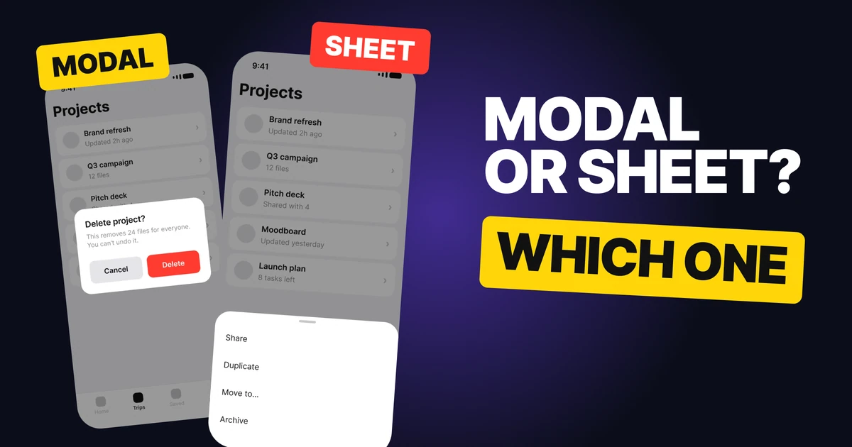 Modal vs Bottom Sheet: When to Use Each in a Mobile App