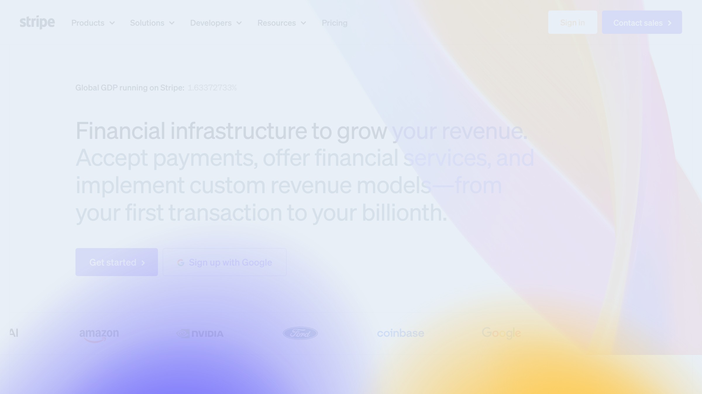 Stripe pairs a geometric sans with a display serif, showing contrast in structure with harmony in proportion