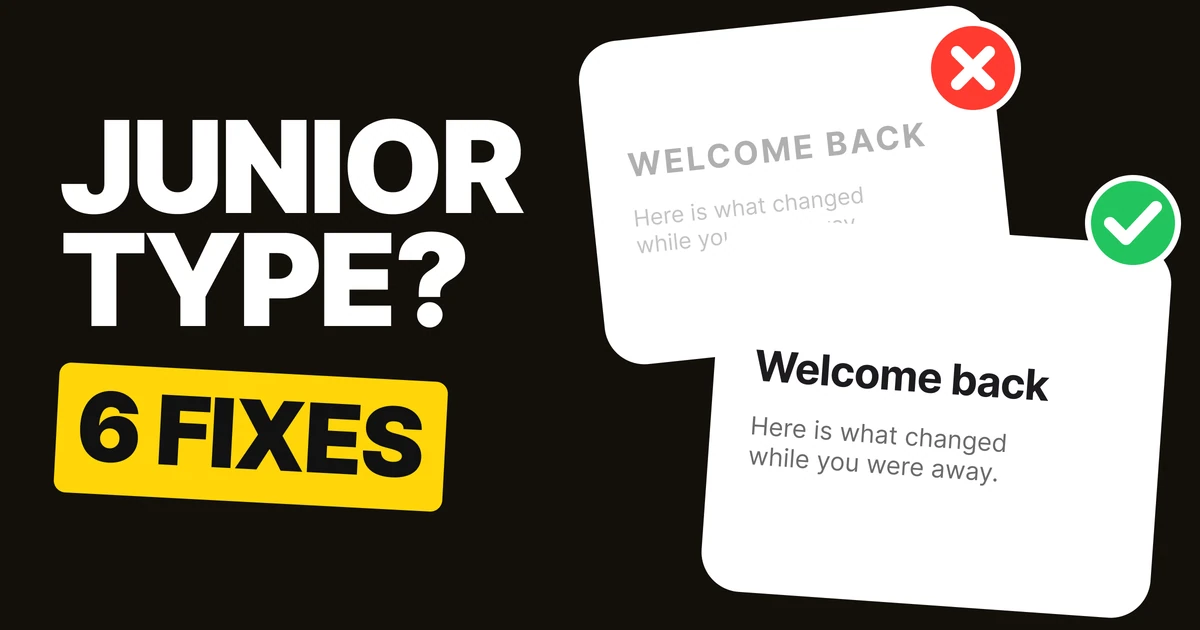 Why Your UI Typography Looks Junior: 6 Fixes With Exact Values