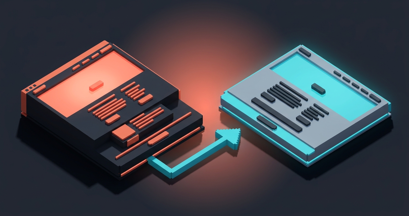 Same landing page shown in dark-mode (primary comp) and light-mode (inversion) with the dark version visibly being the native